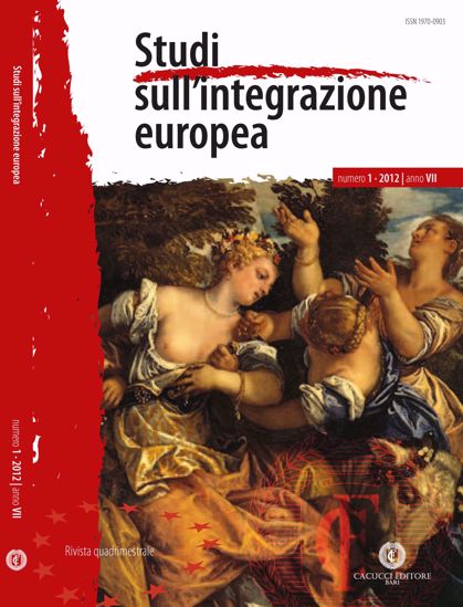 Immagine di Studi sull' integrazione europea - Anno  VII, n.1