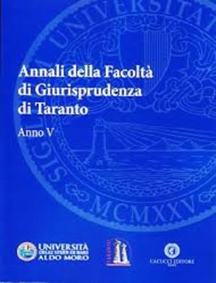 Immagine di Annali della facoltà di giurisprudenza di Taranto. Vol. 5