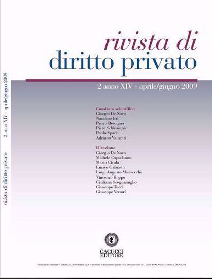 Immagine di Rivista di diritto privato - Anno XIV, n.2