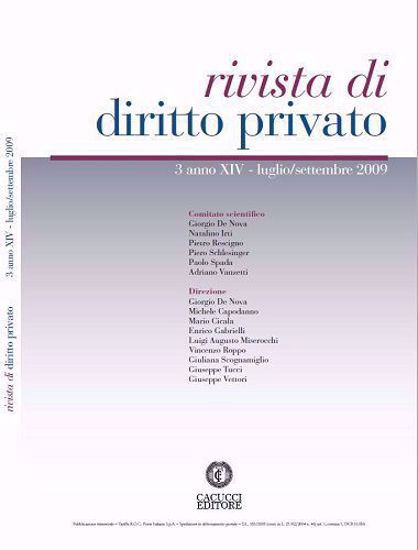 Immagine di Rivista di diritto privato - Anno XIV, n.3