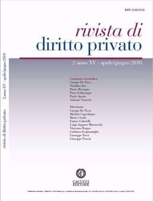 Immagine di Rivista di diritto privato - Anno XV, n.2