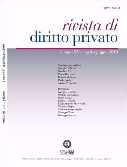 Immagine di Rivista di diritto privato - Anno XV, n.2