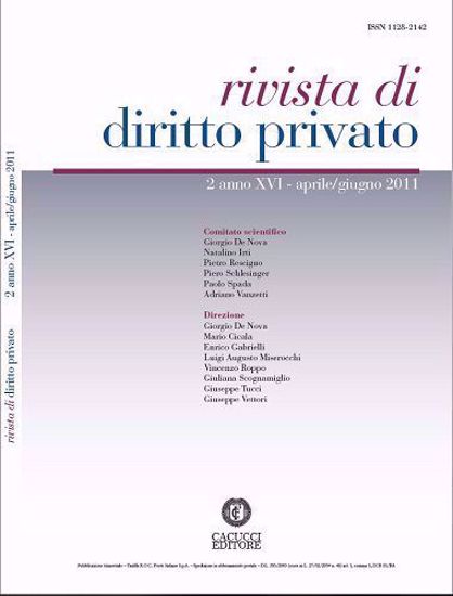 Immagine di Rivista di diritto privato - Anno XVI, n.2