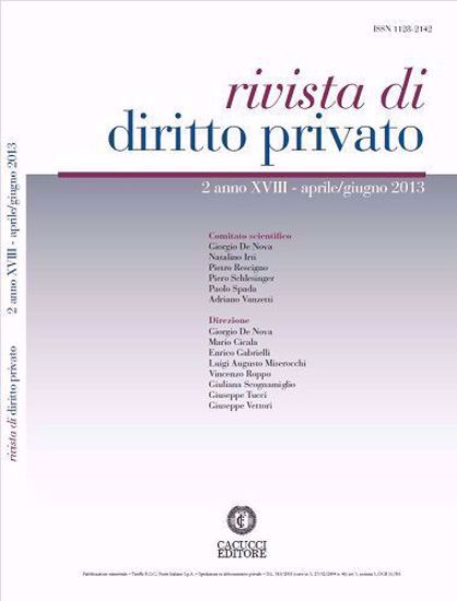 Immagine di Rivista di diritto privato - Anno XVIII, n.2