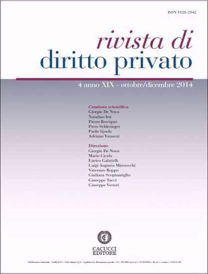 Immagine di Rivista di diritto privato -Anno XIX, n.4