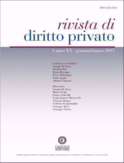 Immagine di Rivista di diritto privato -Anno XX, n.1