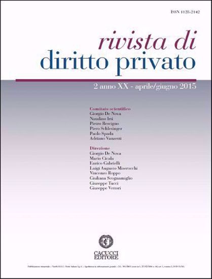 Immagine di Rivista di diritto privato -Anno XX, n.2