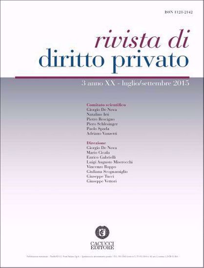 Immagine di Rivista di diritto privato -Anno XX, n.3