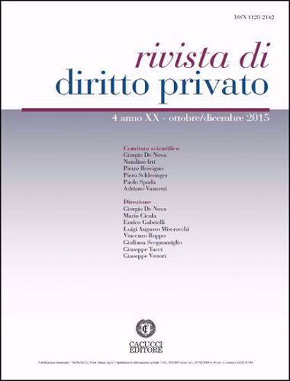 Immagine di Rivista di diritto privato -Anno XX, n.4