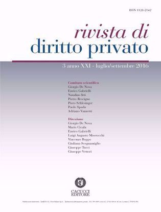 Immagine di Rivista di diritto privato -Anno XXI, n.3