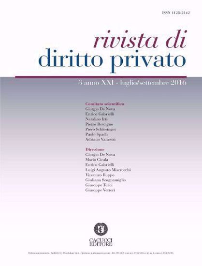 Immagine di Rivista di diritto privato -Anno XXI, n.3