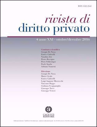 Immagine di Rivista di diritto privato -Anno XXI, n.4