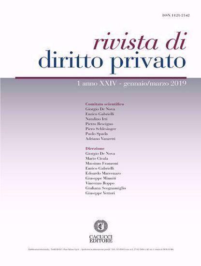 Immagine di Rivista di diritto privato -Anno XXIV, n.1