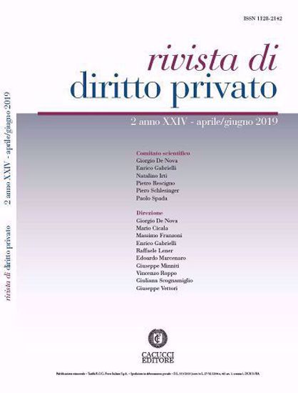 Immagine di Rivista di diritto privato -Anno XXIV, n.2