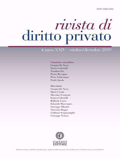 Immagine di Rivista di diritto privato -Anno XXIV, n.4