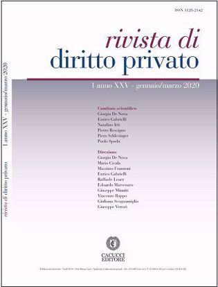 Immagine di Rivista di diritto privato - Anno XXV, n.1