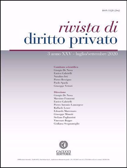 Immagine di Rivista di diritto privato - Anno XXV, n.3