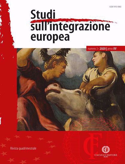 Immagine di Studi sull'integrazione europea - Anno XV, n.3- settembre/dicembre 2020