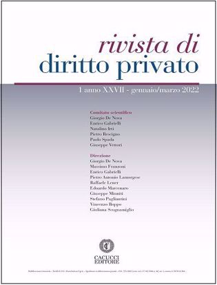 Immagine di Rivista di diritto privato -Anno XXVII, n.1 - gennaio/marzo 2022