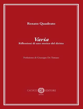 Immagine di Varia. Riflessioni di uno storico del diritto