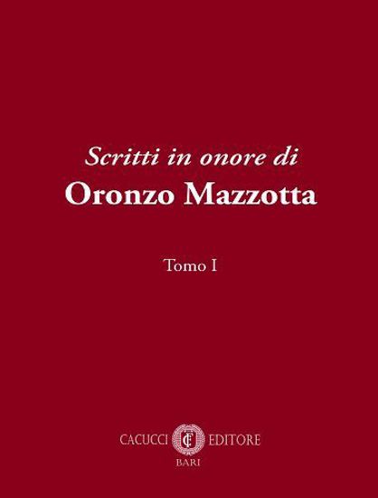 Immagine di Scritti in onore di Oronzo Mazzotta