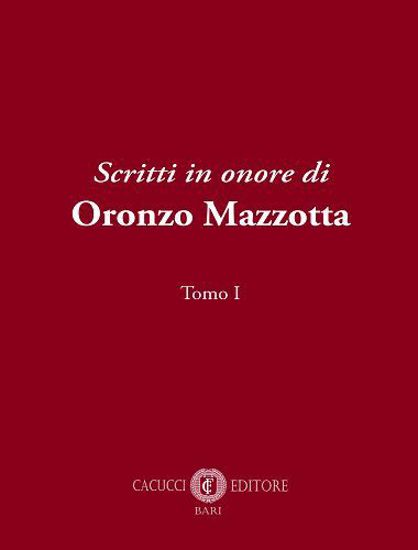 Immagine di Scritti in onore di Oronzo Mazzotta