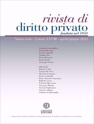 Immagine di Rivista di diritto privato -Anno XXVIII, n.2 - aprile/giugno 2023