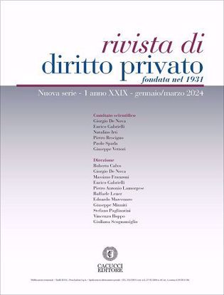 Immagine di Rivista di diritto privato -Anno XXIX, n.1 - gennaio/marzo 2024