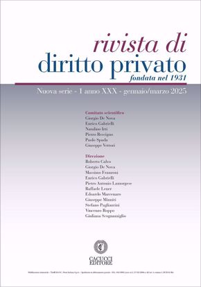 Immagine di Rivista di diritto privato -Anno XXX, n.1 - gennaio/marzo 2025