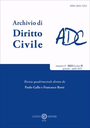 Immagine di Rivista Archivio di Diritto Civile - numero 1 - 2025 anno II (gennaio - aprile 2025)